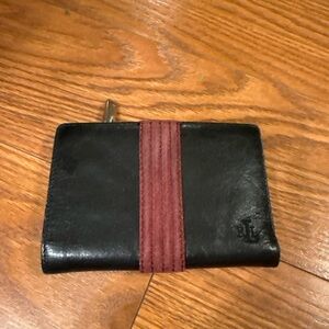 Lauren Ralph Lauren Black and Burgundy card Holder wallet
